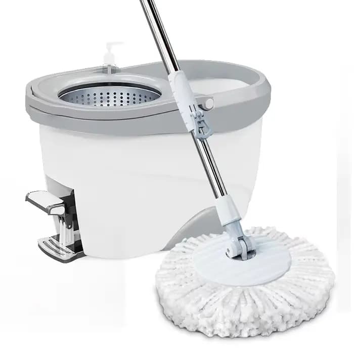 Vadrouille de nettoyage rotative écologique à 360 degrés, ensemble de vadrouille et seau rotatifs av