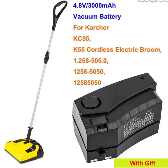 Batterie Cameron Sino 3000mAh pour balai électrique sans fil Karcher 1.258-505.0 1258-5050 K55 KC55 