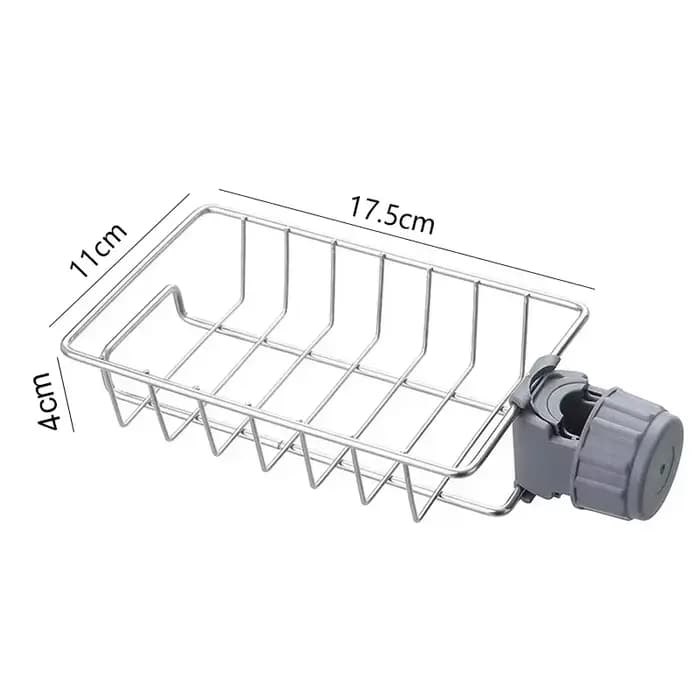 Égouttoir d'évier de cuisine, support flexible pour éponge et savon, porte-serviettes, organisateur 