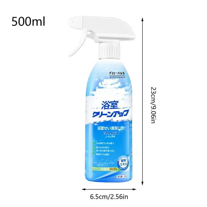 Nettoyant Moussant Puissant 500ml pour Douche, Éliminateur de Taches de Savon, de Mousses, de Mites 