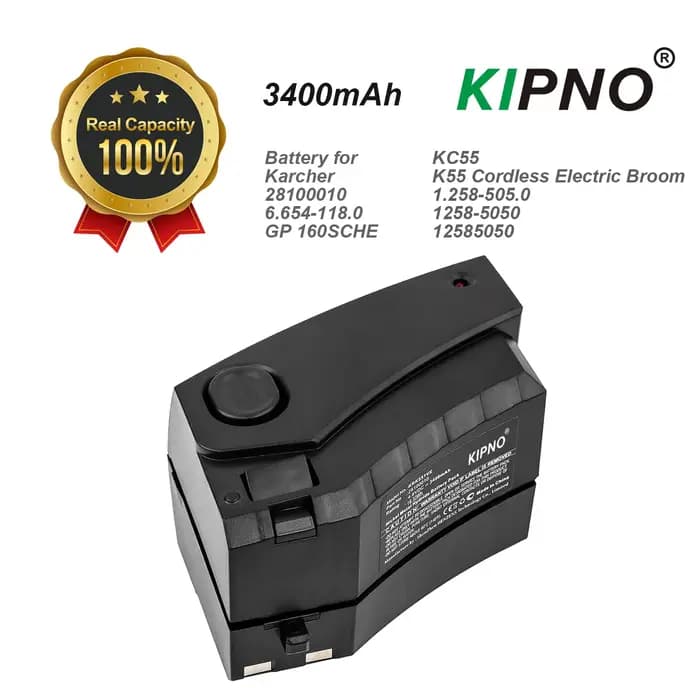 KIPNO 3400mAh batterie Karcher 28100010 6.654-118.0 GP 160SCHE KC55 K55 balai électrique sans fil 5 