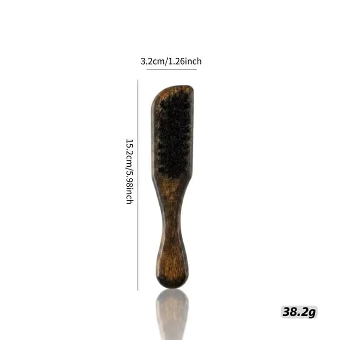 Brosse à barbe en poils de sanglier avec manche en bois, outil de rasage, brosse à cheveux en bois p
