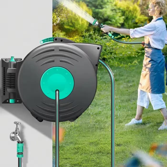 Enrouleur de tuyau automatique rétractable, 100 pieds, haute qualité, nettoyeur haute pression, enro