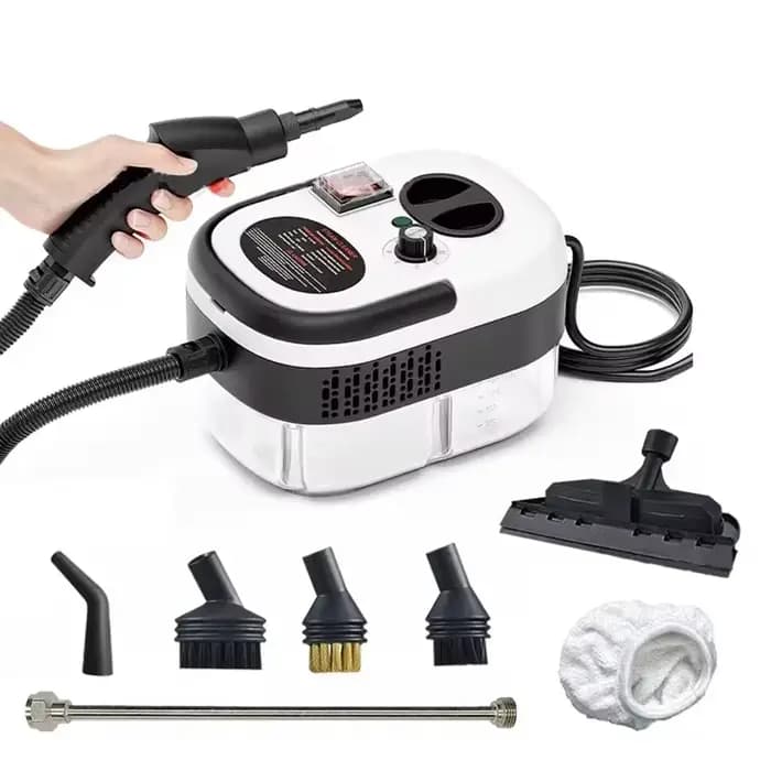Nettoyeur vapeur portable haute température, machine de nettoyage à vapeur pressurisée avec brosses 