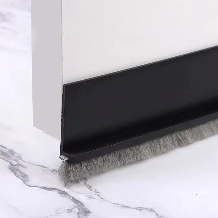 Joint de porte anti-courant d'air avec brosse, réduit le bruit, bloqueur de courant d'air en caoutch