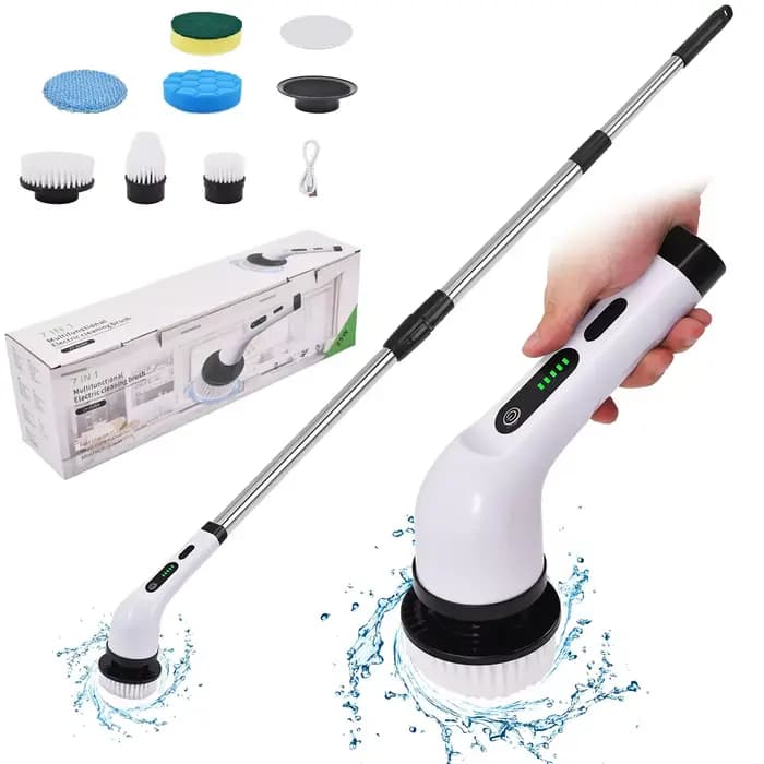 Brosse de nettoyage électrique polyvalente, épurateur rotatif sans fil, pour cuisine, salle de bains