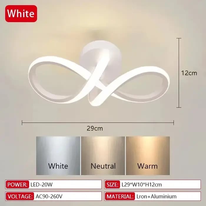 Plafonniers LED modernes pour couloir, lustre trois couleurs, lampes minimalistes pour chambre à cou