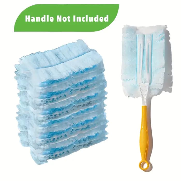 Un paquet de 10 accessoires dépoussiéreurs jetables, compatibles avec Swiffer.