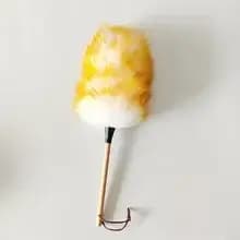 Collecteur de poussière en laine évolutif, manche en bois, brosse en laine douce, antistatique, légè