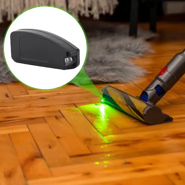Lampe de nettoyage universelle à LED verte pour aspirateur, avec affichage de la poussière, idéale p
