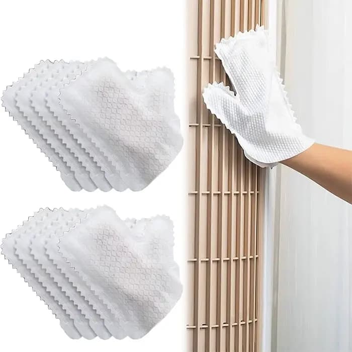 Gants de dépoussiérage double face, chiffons de dépoussiérage en microfibre jetables, lingette de ne