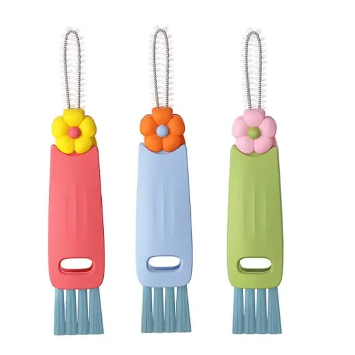 Brosse de nettoyage de couvercle de tasse 3 en 1, brosse de nettoyage de crevasses Portable pour esp
