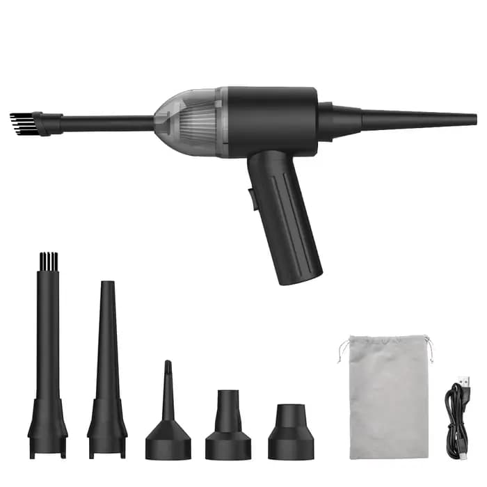 Aspirateur souffleur d'air sans fil 4-en-1 rechargeable, aspirateur à main humide et sec 5000Pa pour