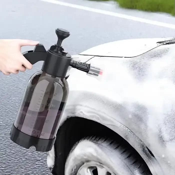 HOMEFISH Pulvérisateur de mousse pneumatique portatif 2L pour lavage de voiture, bouteille d'eau hau