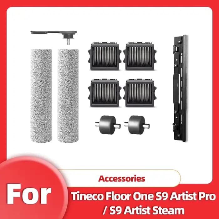 Kit de filtres HEPA pour aspirateur à main Tineco Floor One S9 Artist Pro/ S9, brosse à rouleau soup