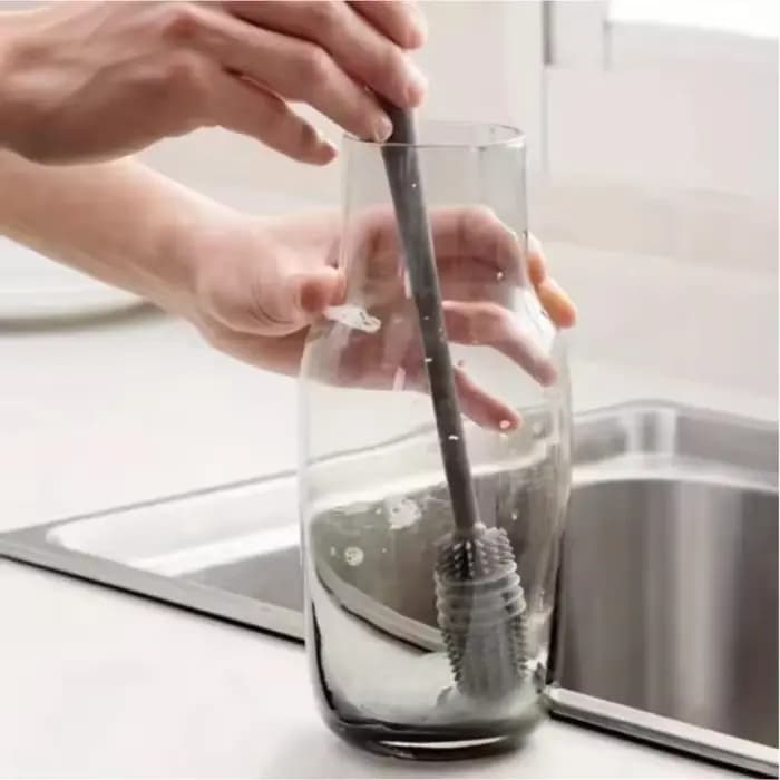 Brosse de nettoyage de verre de bouteille de boisson à Long manche de 28cm