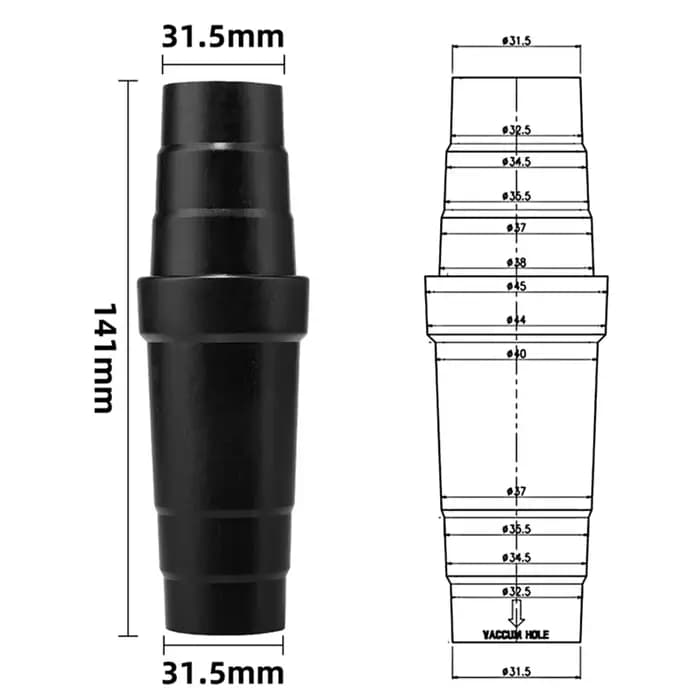 Connecteur de tuyau flacon de poussière pour aspirateur de grotte
