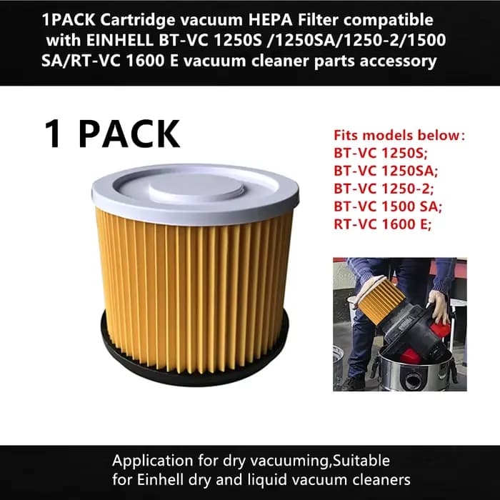 1PACK Filtre HEPA d'aspirateur à cartouche compatible avec les pièces