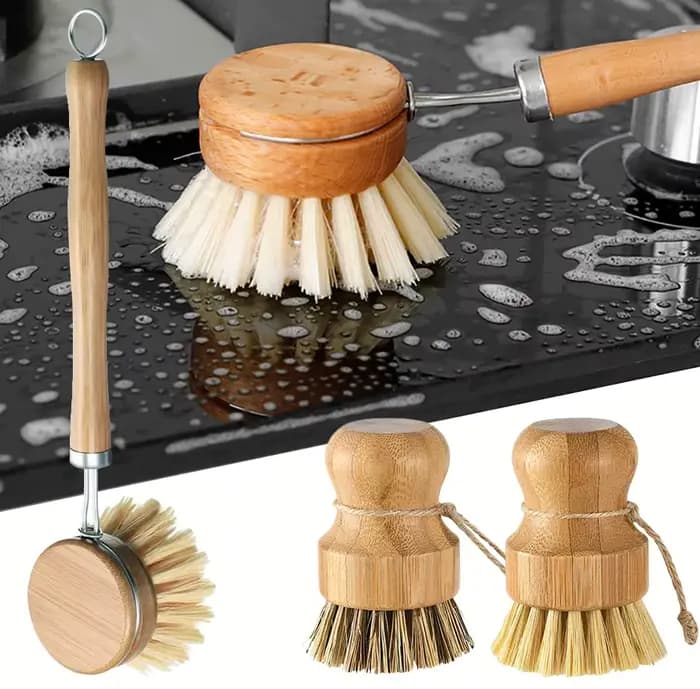 Brosse de nettoyage de cuisine en bambou