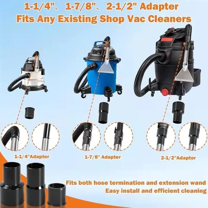 Kit de fixation d'extracteur universel pour aspirateurs humides/secs