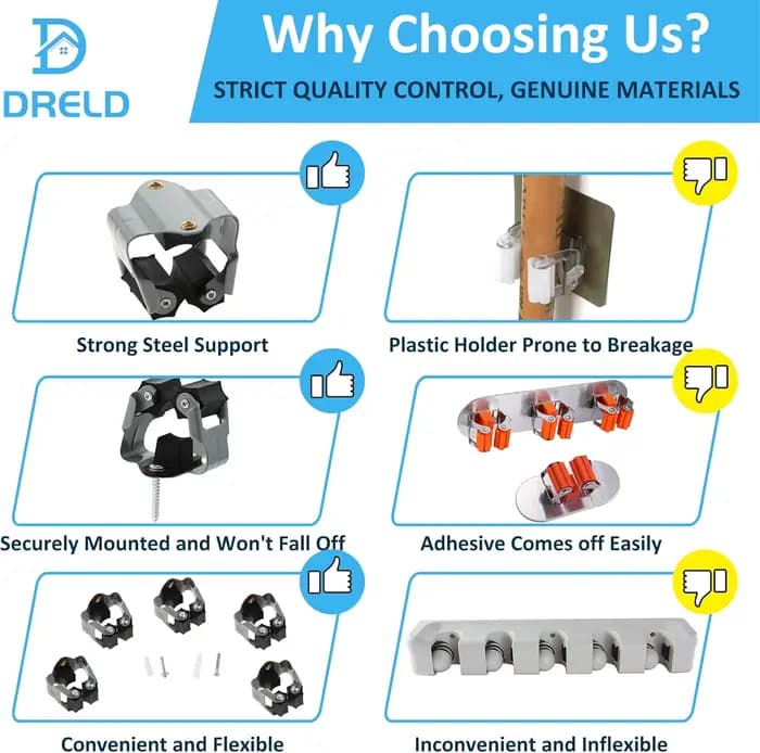 Supports de balai pour vadrouille