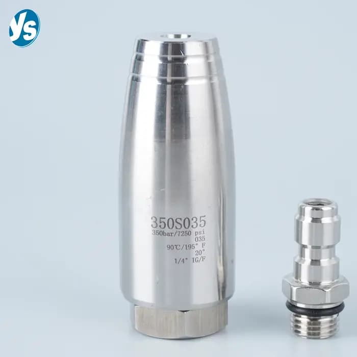 Buse de nettoyage haute pression - Rotateur turbo 250/350/500 bar avec noyau en céramique | 7250 PSI évalué pour les