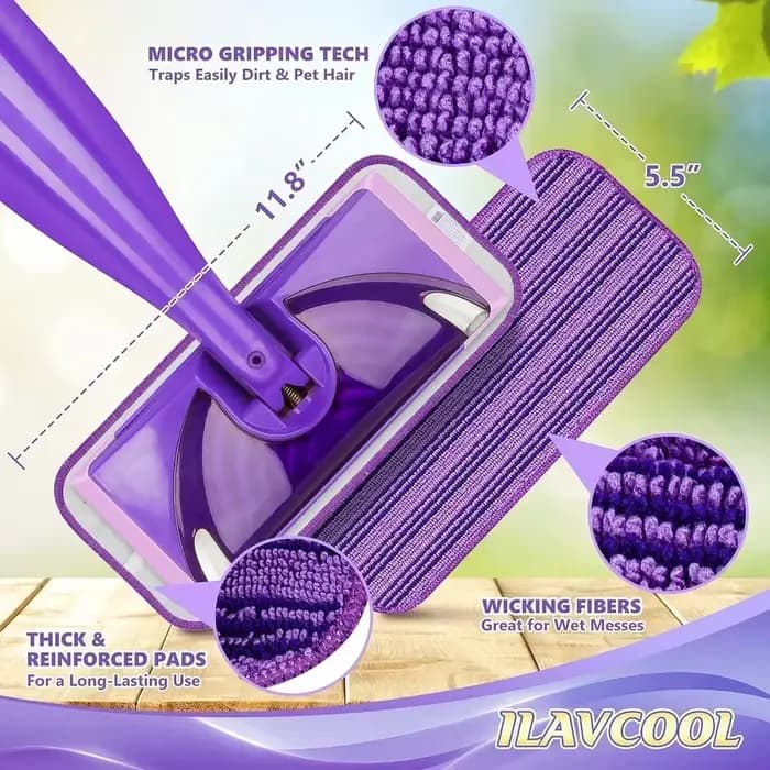 Tampons de vadrouille réutilisables en microcarence