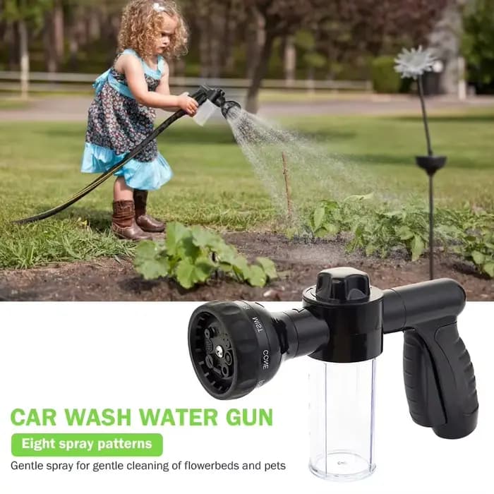 Pistolet à mousse haute pression 8 en 1 avec distributeur de savon pour lavage de voiture