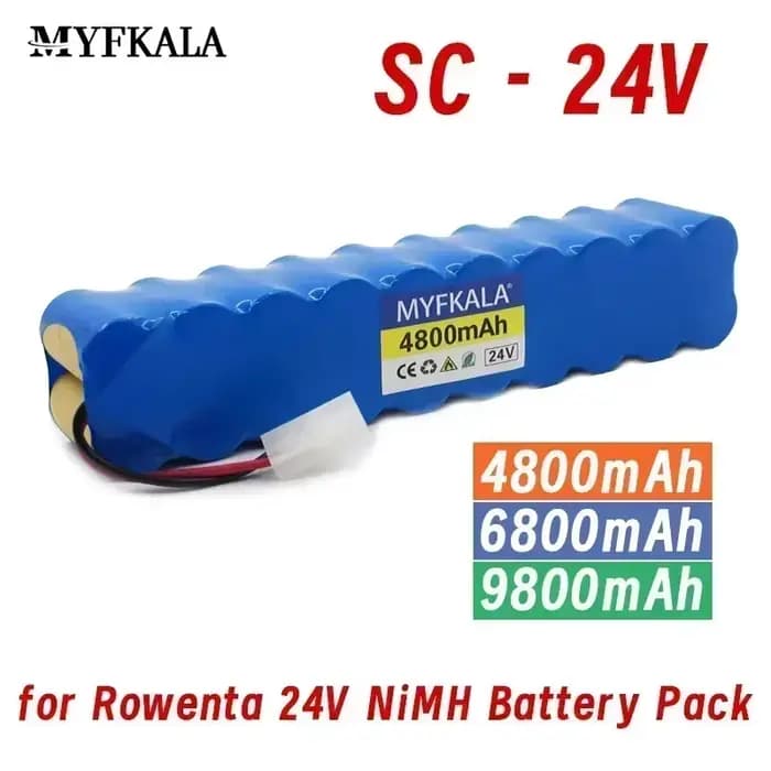 Batterie NiMH 24V 9800mAh pour aspirateur Rowenta Besen Air Force Extreme RH8770 RH8771WS RH877501 RH8779 RH877901