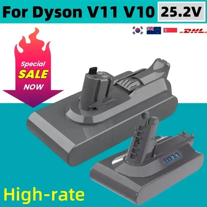 Batterie rechargeable pour aspirateur Dyson V6 V7 V8 V10 V11 V12 V15 type-a série type-b SV07 SV09 SV10 DC62