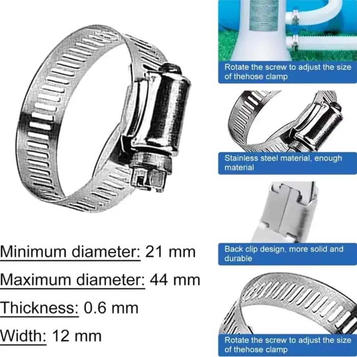 Tuyau de rechange bleu et blanc pour pompe de piscine hors sol, accessoire de 1 à 1/4 pouces, 1m, 1 pièce