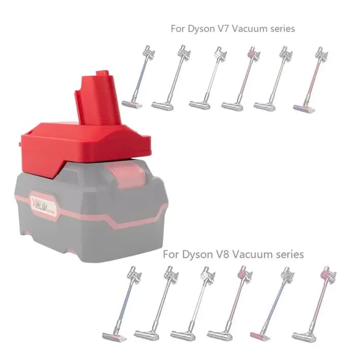 Adaptateur convertisseur pour aspirateur Lidl Parkside X20V Team vers outil électrique Dyson V7 V8 (sans batterie ni