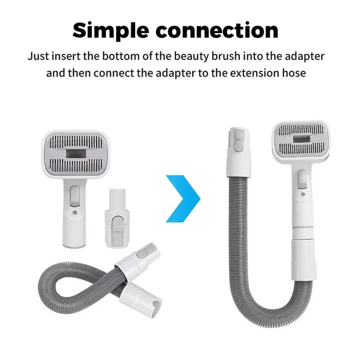 Brosse à cheveux pour chien, fixation sous vide pour Dyson V6 V7 V8 V10 V11 V12 V15, tuyau étendu, outil de toilettage pour animaux de compagnie moyens/grands