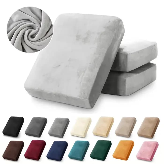 Housses de coussin de canapé en velours pour salon