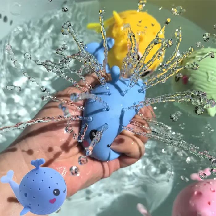 Jouets de bain pour bébé, éponge absorbant l'eau, baleine à presser, anti-Stress, jeu de natation d'été, jouet aquatique pour enfants, Squishy Kid
