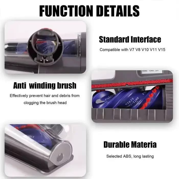 Mini tête motorisée pour aspirateur Dyson V8 V10 V11 V15 V7