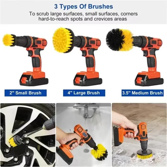 Ensemble de brosses de nettoyage pour perceuse