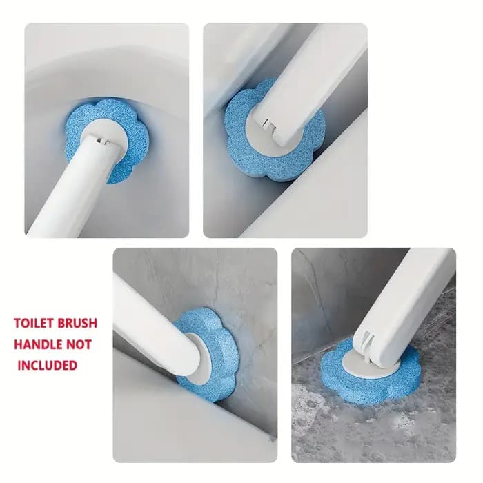 Brosse de toilette avec têtes de rechange jetables