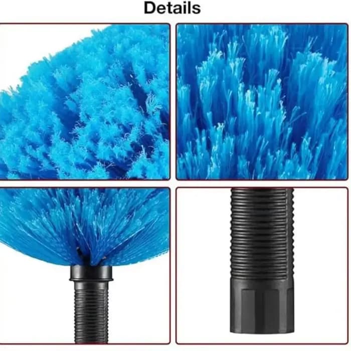 Brosse de plafond à tête sphérique pour l'élimination des toiles d'araignées