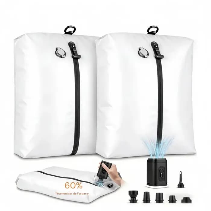 Sacs de rangement sous vide de voyage avec pompe à air