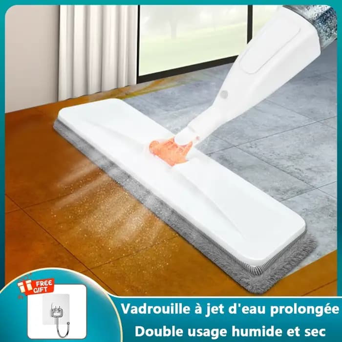 Balai serpillière à spray plat magique avec tampons en microcarence réutilisables