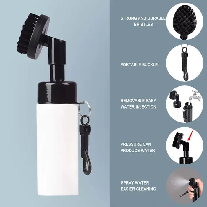 Brosse de nettoyage pour rainures de clubs de golf - Pulvérisateur d'eau portable à pression pour l'entretien