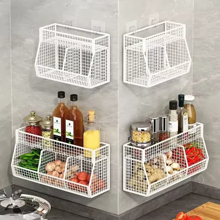 Étagère de rangement de cuisine à trois compartiments