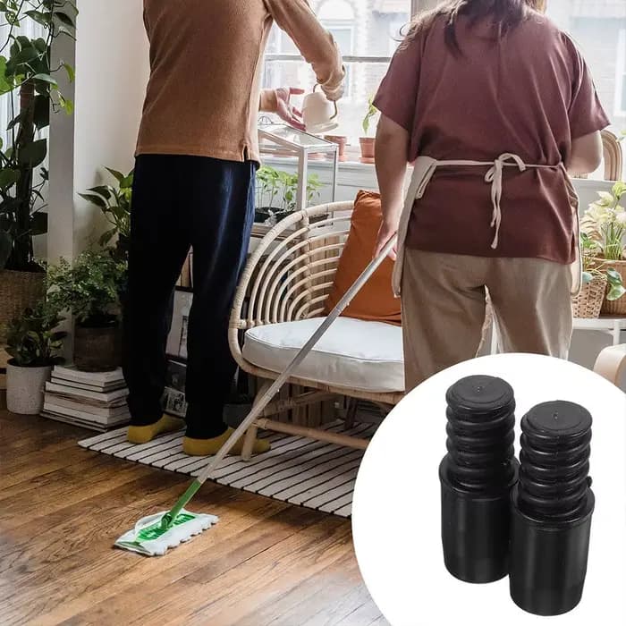4 embouts filetés pour manches de balai