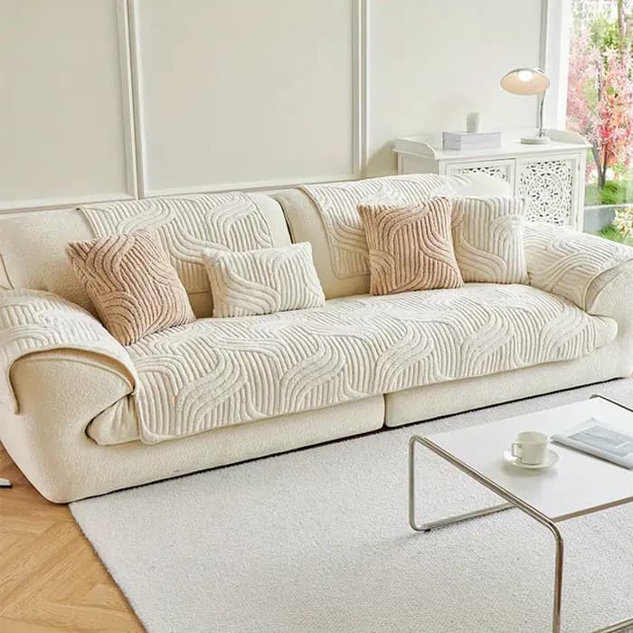 Housse de canapé en velours Style Crream