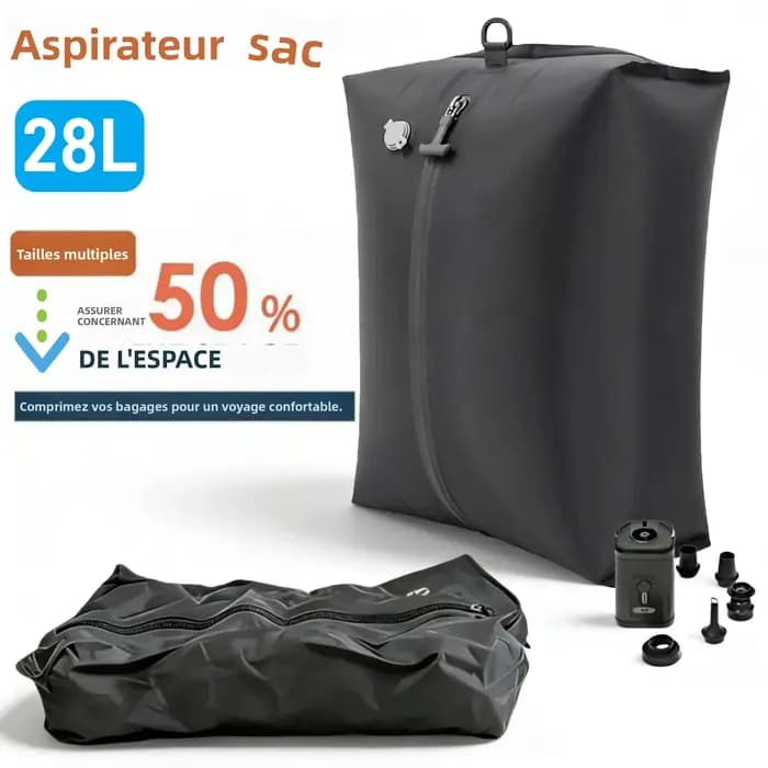 Sacs de compression sous vide pour bagages de voyage