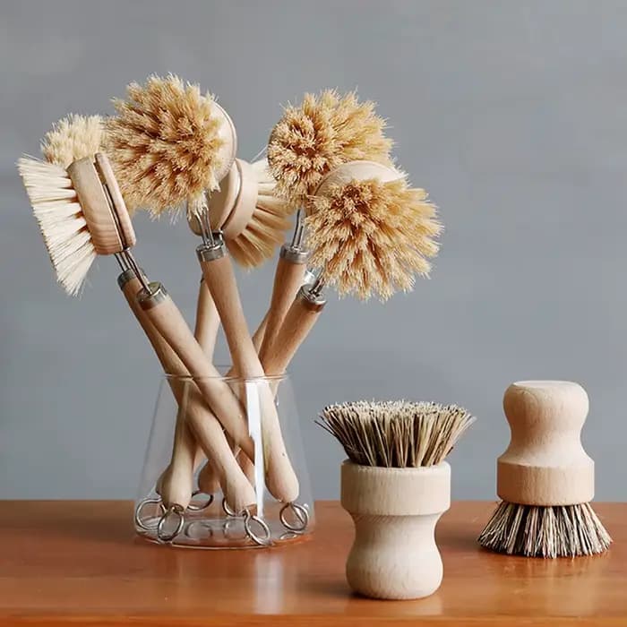 Brosse de nettoyage de cuisine en bambou
