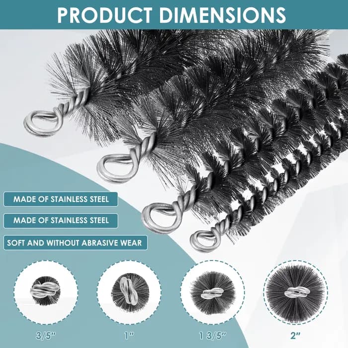 1 ensemble de brosses de nettoyage de tuyaux