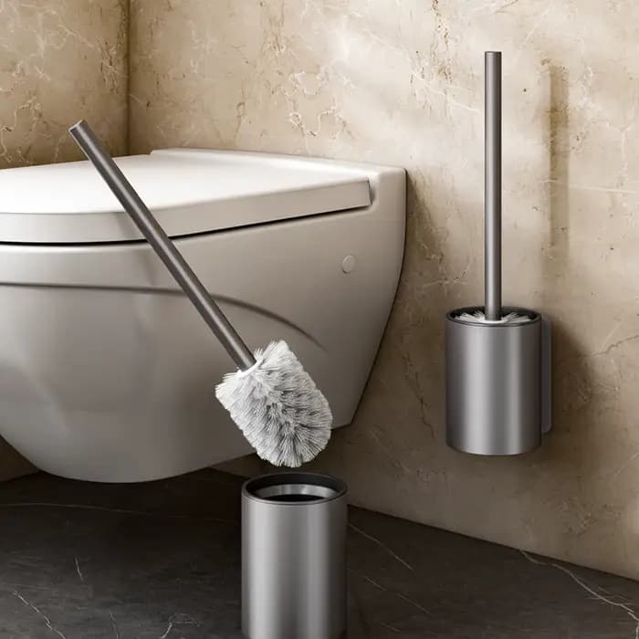 Brosse de toilette murale avec support