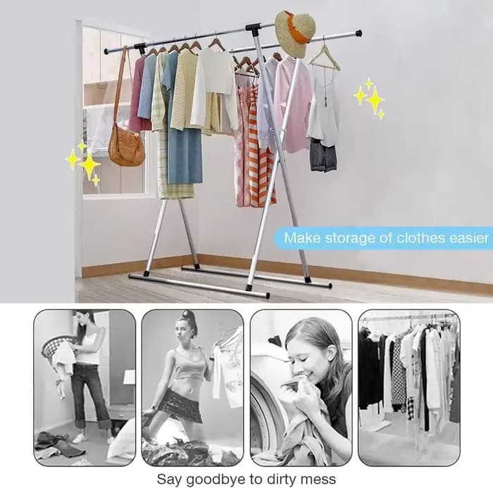 Vaccoir à linge pliable télescopique T1